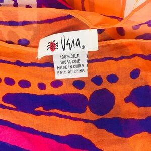 Vera Orange and Purple Silk Scarf
